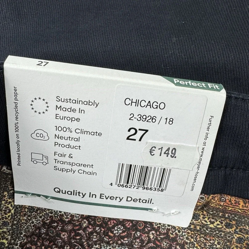 Meyer Chicago Navy Blue 5 Pocket Mens Thermal Trouser 38X32 2-3926/18 NWT